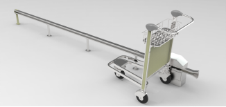 Airport Luggage Trolley Loading System