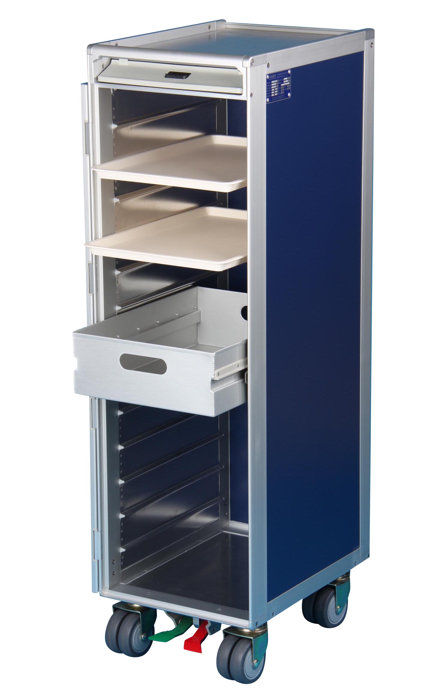 Atlas Airline Inflight Aircraft Airplane Service Half Size Catering Meal Food Trolley