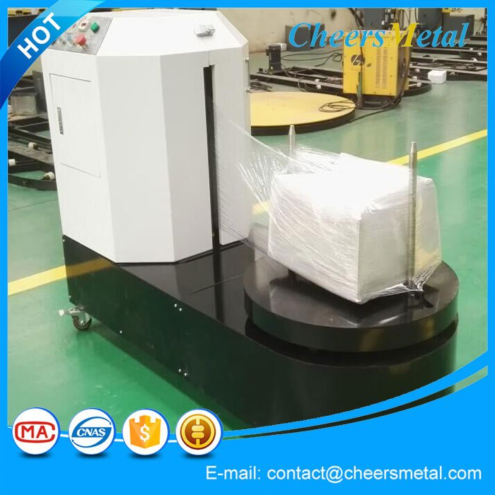 Automatic airport luggage stretch film wrapping machine