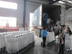 Loading of airport trolley