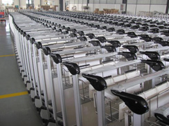 Handle packing of airport trolley