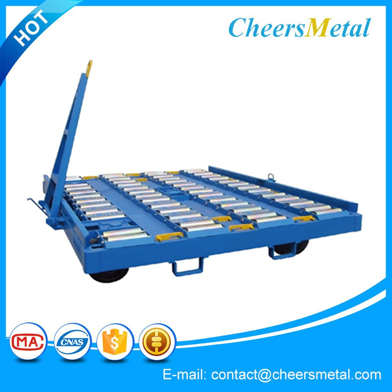 4 wheels airport pallet transport dolly trailer for sale