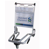 Aluminum Alloy 3 Wheels Airport Baggage Trolley with Brake