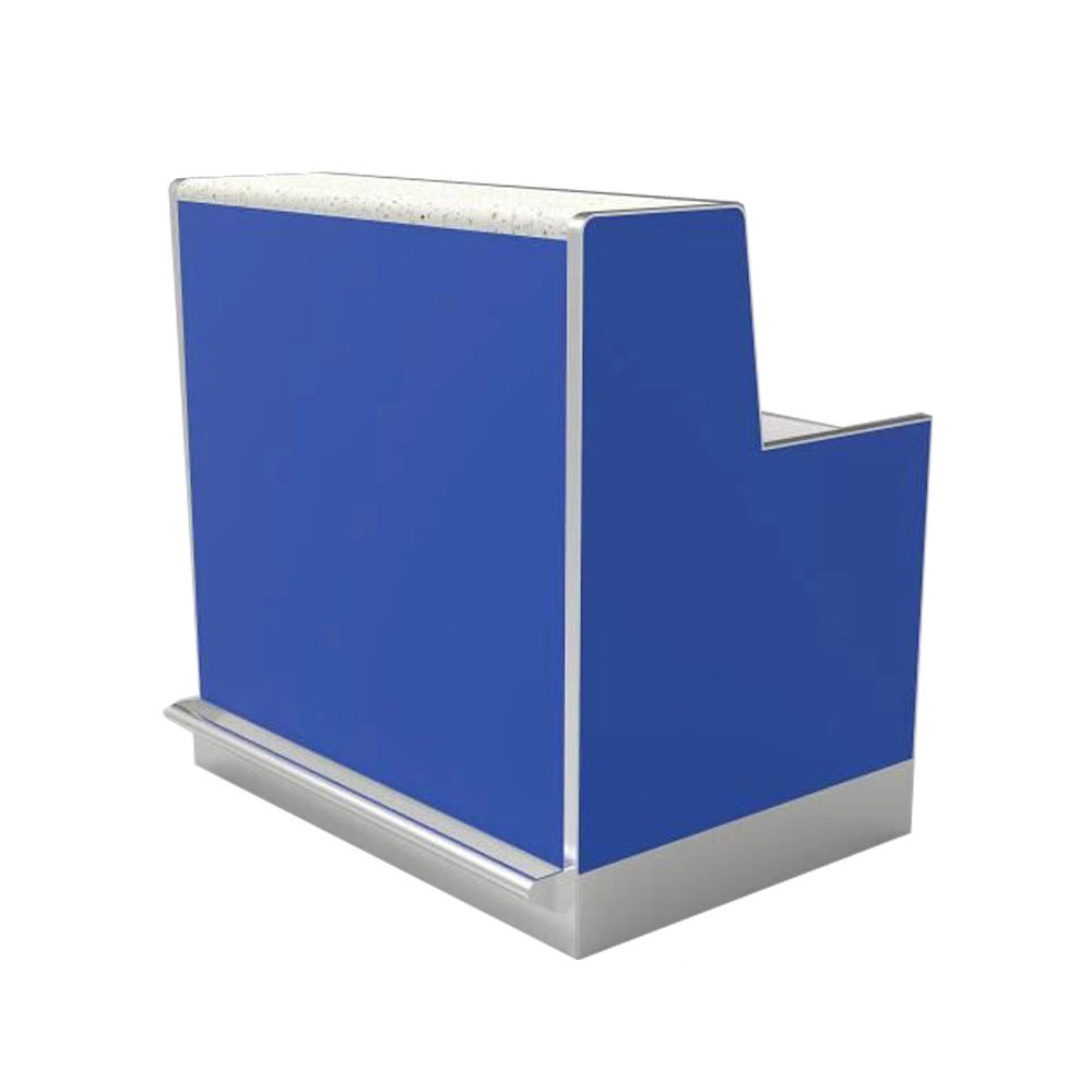 stainless steel airport luggage check-in counter