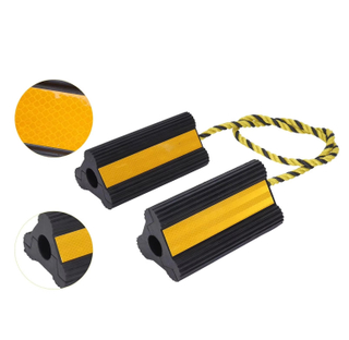 Aircraft Polyurethane Wheel Rope Rubber Wheel Chocks