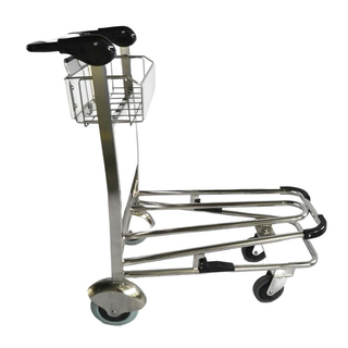 4 Wheels Stainless Steel Airport Trolley Cart